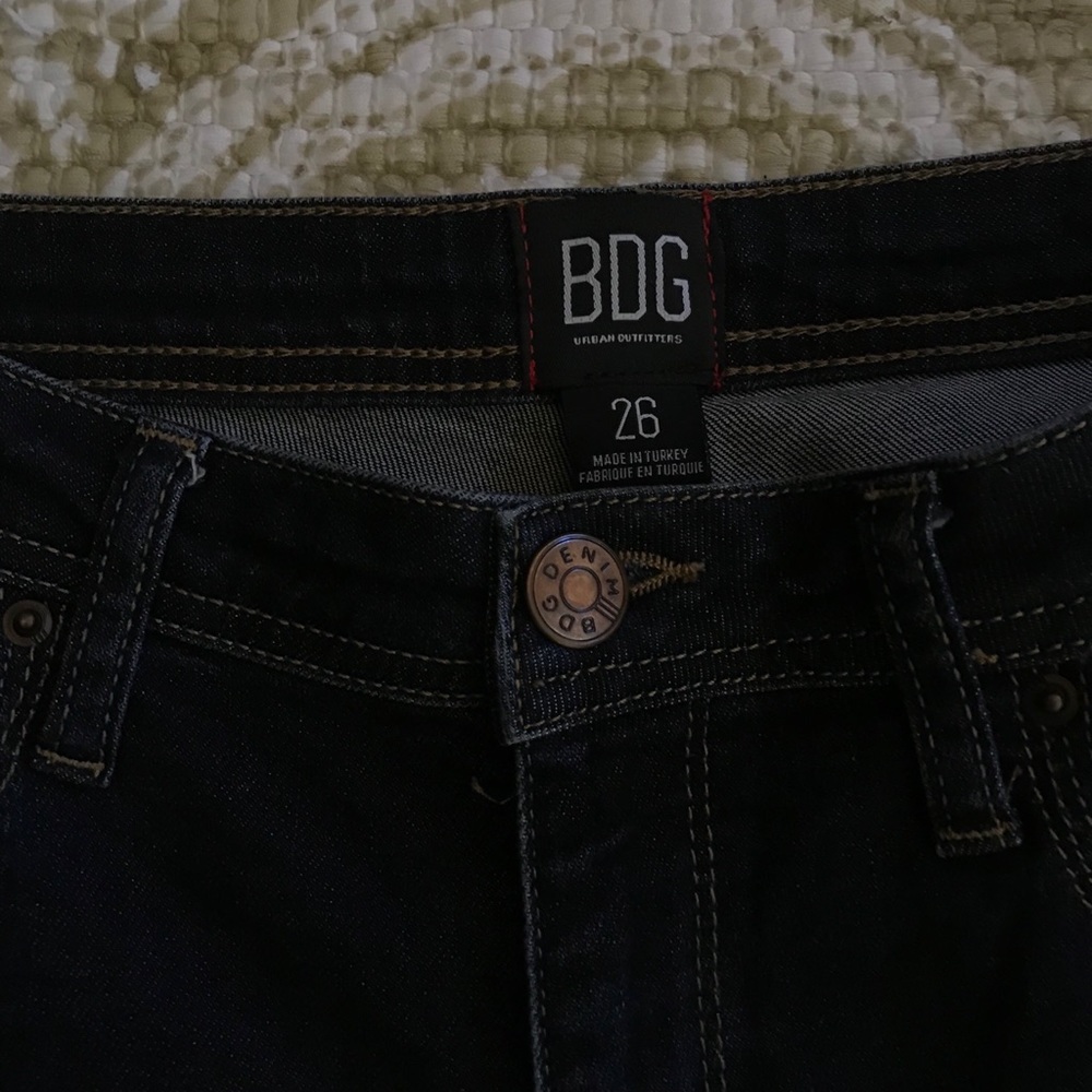 Dark wash denim jeans